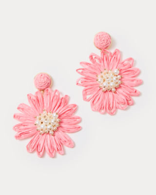 Bursting Blooms Earrings, Sorbet Pink, large