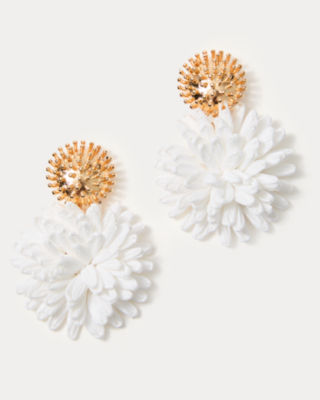 Summer Shorelines Raffia Earrings, Resort White, large