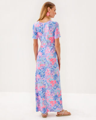 Chace Maxi Dress, Multi Elephant Splash, large image 1