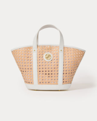 Mini Wintour Cane Bag, Sand Bar X Resort White, large