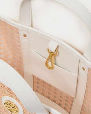 Mini Wintour Cane Bag, Sand Bar X Resort White, large image 3