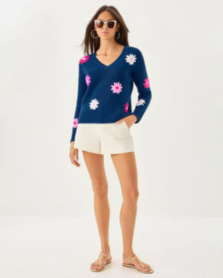 Lilly Pulitzer Tensley Embroidered Sweater In Blue