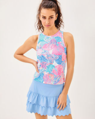 UPF 50+ Luxletic Miesha Zig-Zag Skort, Jacaranda Blue, large