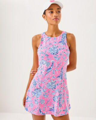 UPF 50+ Luxletic Westley Active Dress, Rousseau Pink Barefoot Beachcombers, large