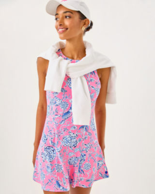 UPF 50+ Luxletic Westley Active Dress, Rousseau Pink Barefoot Beachcombers, large image 2