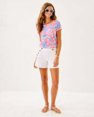 5" Eliska Stretch Short, Resort White, large image 3