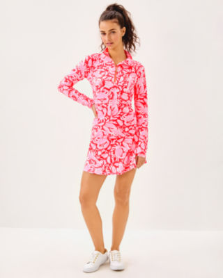 UPF 50+ Luxletic Justine Half Zip Jacket, Cane Coral Crab Collab, large image 3