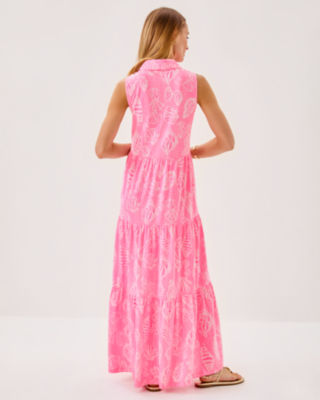 Riegan Maxi Dress, Rousseau Pink Cool As Shell, large image 1