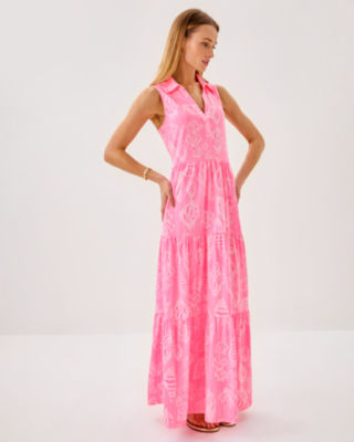 Riegan Maxi Dress, Rousseau Pink Cool As Shell, large image 2