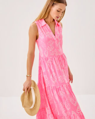 Riegan Maxi Dress, Rousseau Pink Cool As Shell, large image 3