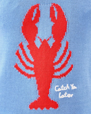 Emra Sweater Tank, Jacaranda Blue Lobster Jacquard, large image 4