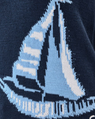Emra Sweater Tank, Low Tide Navy Apres Sail Jacquard, large image 5