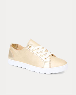 The Lilly Sneaker, Gold Metallic, large