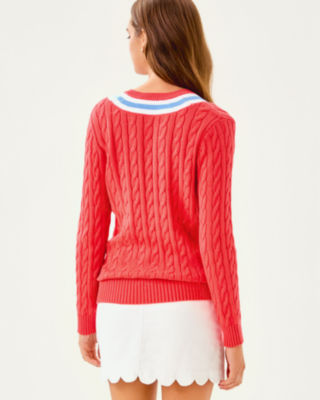 Brockton Sweater, Cane Coral X Jacaranda Blue Tipping, large image 1