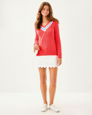 Brockton Sweater, Cane Coral X Jacaranda Blue Tipping, large image 3