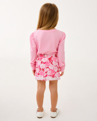 Girls Mini Michelina Skort, Coconut Dear Heart, large image 1