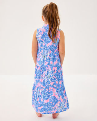 Girls Mini Riegan Maxi Dress, Conch Shell Pink Up Scale, large image 1