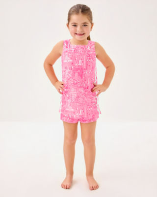 Girls Mini Romey Shift Set, Conch Shell Pink Pennys Playground, large image 1