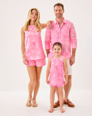 Girls Mini Romey Shift Set, Conch Shell Pink Pennys Playground, large image 3