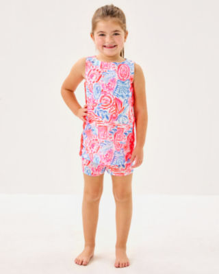 Girls Mini Romey Shift Set, Resort White Lil Sun Sea Sand, large