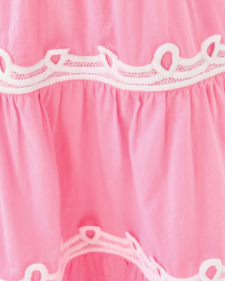 Girls Mini Zanna Midi Dress, Conch Shell Pink, large image 5