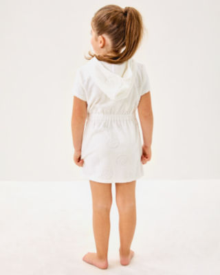 Girls Chaplin Cover-Up, Resort White Beachcomber Shell Jacquard Terry, large image 1