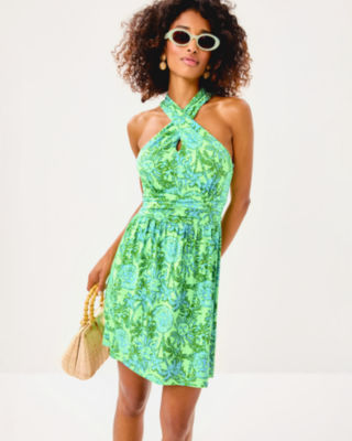 Lilly Pulitzer Montecito Skirted Romper In Green