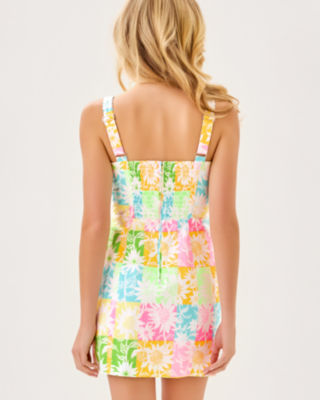 Isleen Skirted Romper, Multi Via Sunny Sunflowers, large image 2