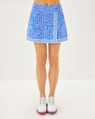 UPF 50+ Luxletic 15" Monica Skort, Sunwashed Blue Seacrets Golf, large image 2