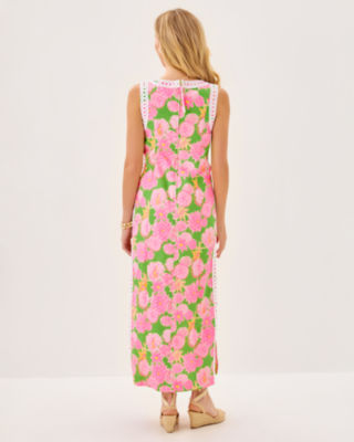Sadie Maxi Romper, Multi Seaside Garden Overprint, large image 2