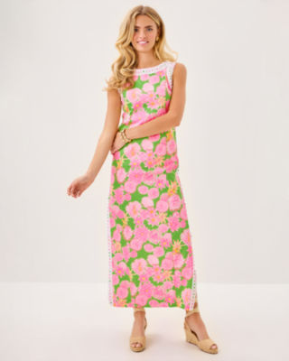 Sadie Maxi Romper, Multi Seaside Garden Overprint, large image 3