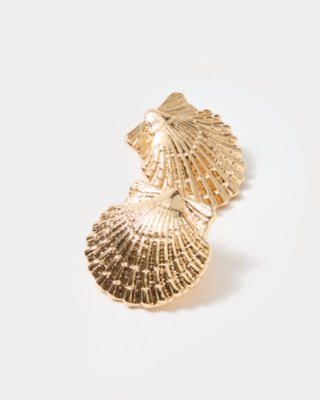 Lilly Pulitzer Shell Stud Earrings In Gold