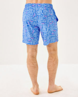 Men's Stuff Del Lago Swim Trunk, Sunwashed Blue Seacrets, large image 2