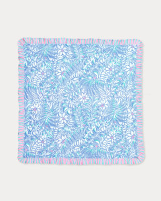 Printed Dinner Napkins, Jacaranda Blue Summer Shorelines Napkin, large image 1