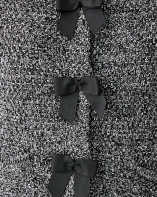 Kelso Bow Cardigan, Black Marl, large image 5