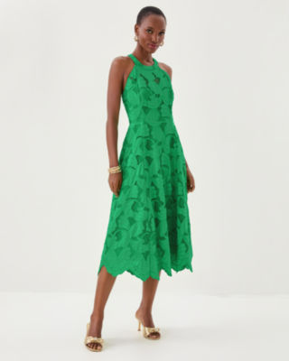 Lilly Pulitzer Denise Lace Halter Midi Dress