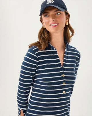 Knightley Dress, Low Tide Navy Heritage Stripe, large image 3