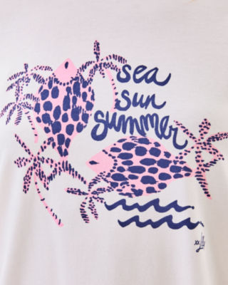 Barreto Knit Top, Multi Sun Sea Motifs Graphic, large image 3