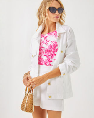 Lilly x Saint James Garde Cote MC Top, Rose Soleil Allover, large image 4