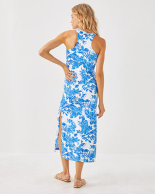 Lilly x Saint James Maxine Maxi Dress, Azure Soleil, large image 2