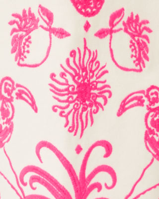 30" Silvie Embroidered Jogger, Coconut Safari Social Embroidery Pant, large image 5