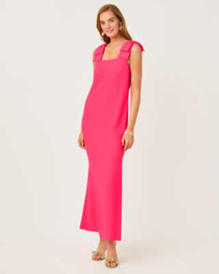 Bernice Maxi Dress, Lipstick Pink, large