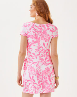 Blaise Short Sleeve Romper, Rousseau Pink Glisten In The Sun, large image 1
