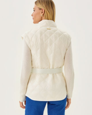 Lilly Pulitzer Adenna Vest In Neutral