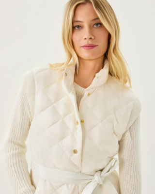 Lilly Pulitzer Adenna Vest In Neutral