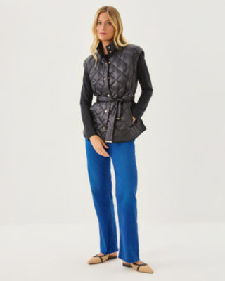 Lilly Pulitzer Adenna Vest In Black