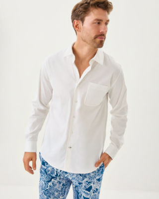 Men's Stuff Addison Shirt, Resort White, large