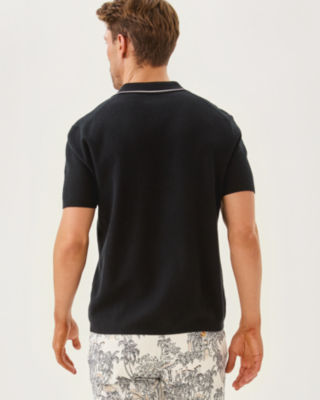 Lilly Pulitzer Men's Stuff Devonn Polo Sweater In Black