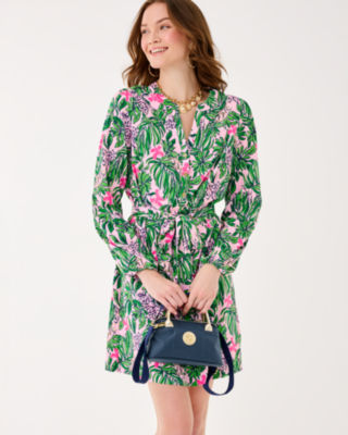 Lilly Pulitzer Upf 50+ Ensley Long Sleeve Dress In Green