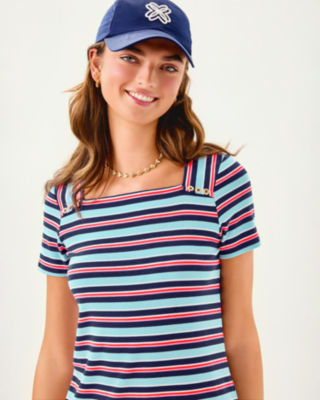 Beaty Dress, Multi Firecracker Yarn Dye Stripe, large image 2